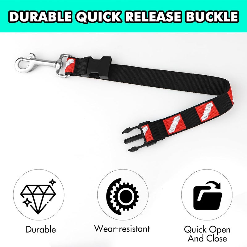 Dawitrly Scuba BC Fin and Mask Holder, Diving Flippers and Mask Keeper with Quick Release Loop Lanyard and Stainless Steel Swivel Clip, Nylon Dive Flag Webbing Strap for Diving, Fishing Equipment - Image 5